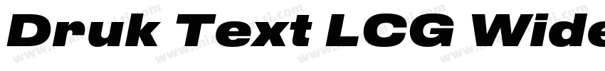 Druk Text LCG Wide Bold字体转换